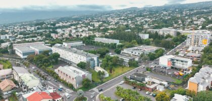 Les locaux du CIO du Tampon. Vue drone.