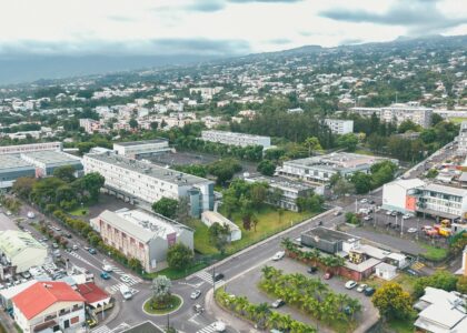 Les locaux du CIO du Tampon. Vue drone.