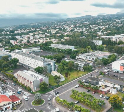 Les locaux du CIO du Tampon. Vue drone.