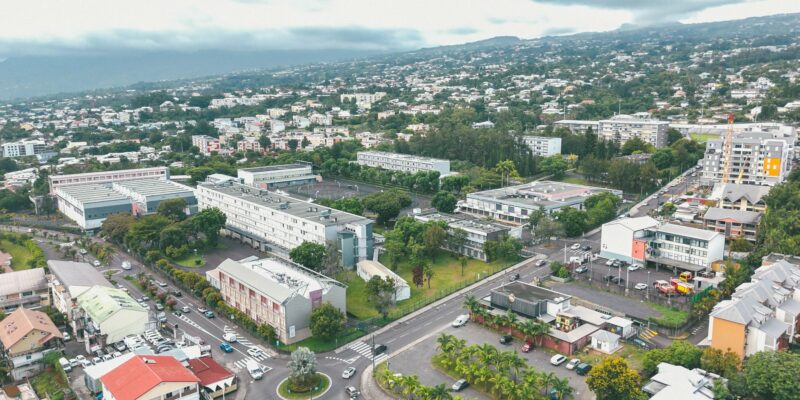 Les locaux du CIO du Tampon. Vue drone.