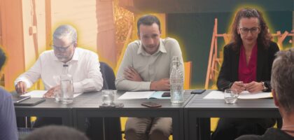 Camille Clain, maire de l'Entre-Deux, Alexis Chaussalet maire du Tampon, et Patrick Lebreton maire de Saint-Joseph