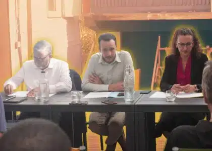 Camille Clain, maire de l'Entre-Deux, Alexis Chaussalet maire du Tampon, et Patrick Lebreton maire de Saint-Joseph