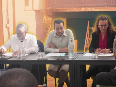 Camille Clain, maire de l'Entre-Deux, Alexis Chaussalet maire du Tampon, et Patrick Lebreton maire de Saint-Joseph