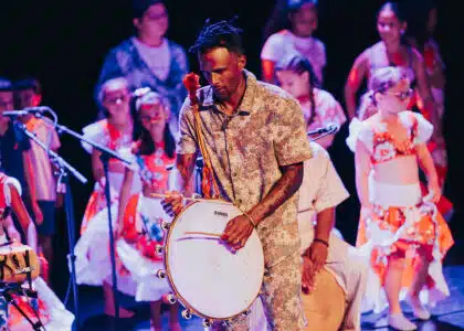 le Bisik était installé au Théâtre Les Bambous pour accueillir la présentation d'un projet musical très spécial avec Tifrid Maloya et les élèves de l'École François Frédéric Sisahaye de Mare à Martin © Iris Mardémoutou