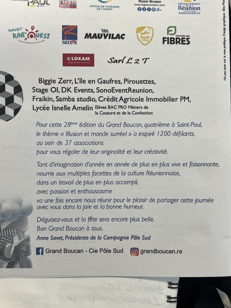 Quatrième de couverture de la plaquette de présentation du GB.