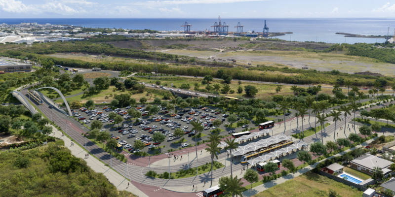 Projet de train Réunion Express, consultation, simulation de la gare de Saint-Leu au Portail.