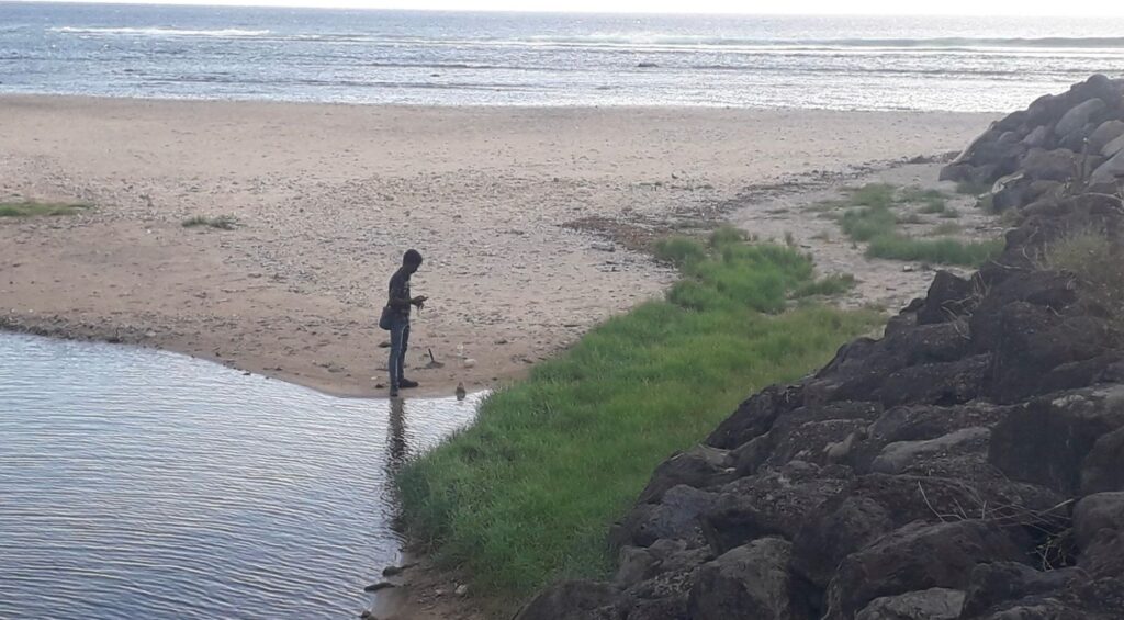 Prélèvement pollution phosphate ravine Grand Étang lanceur d'alerte